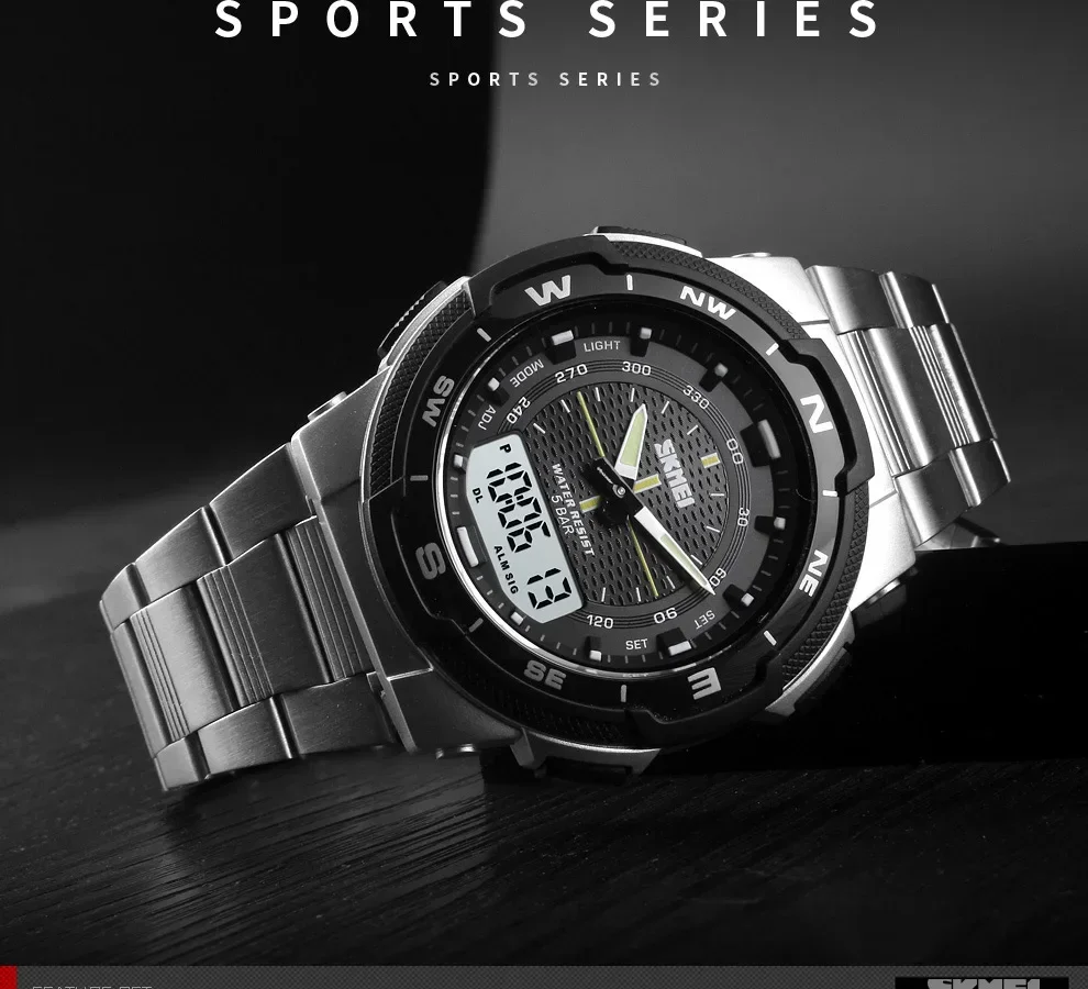 Rel-SKM SKMEI 1370 Reloj de lujo Deportivo