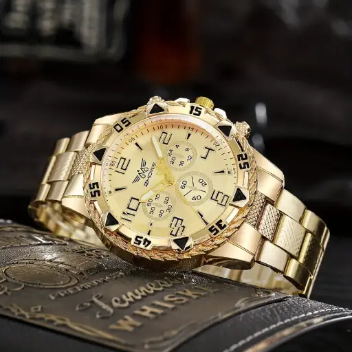 Rel-a reloj de aleación dorado para HOMBRE